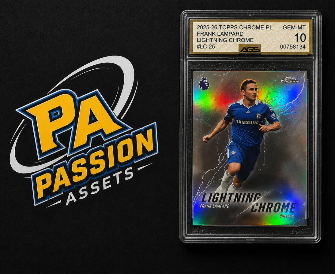 2025-26 Topps Chrome Premier League Frank Lampard Lightning Chrome AGS 10